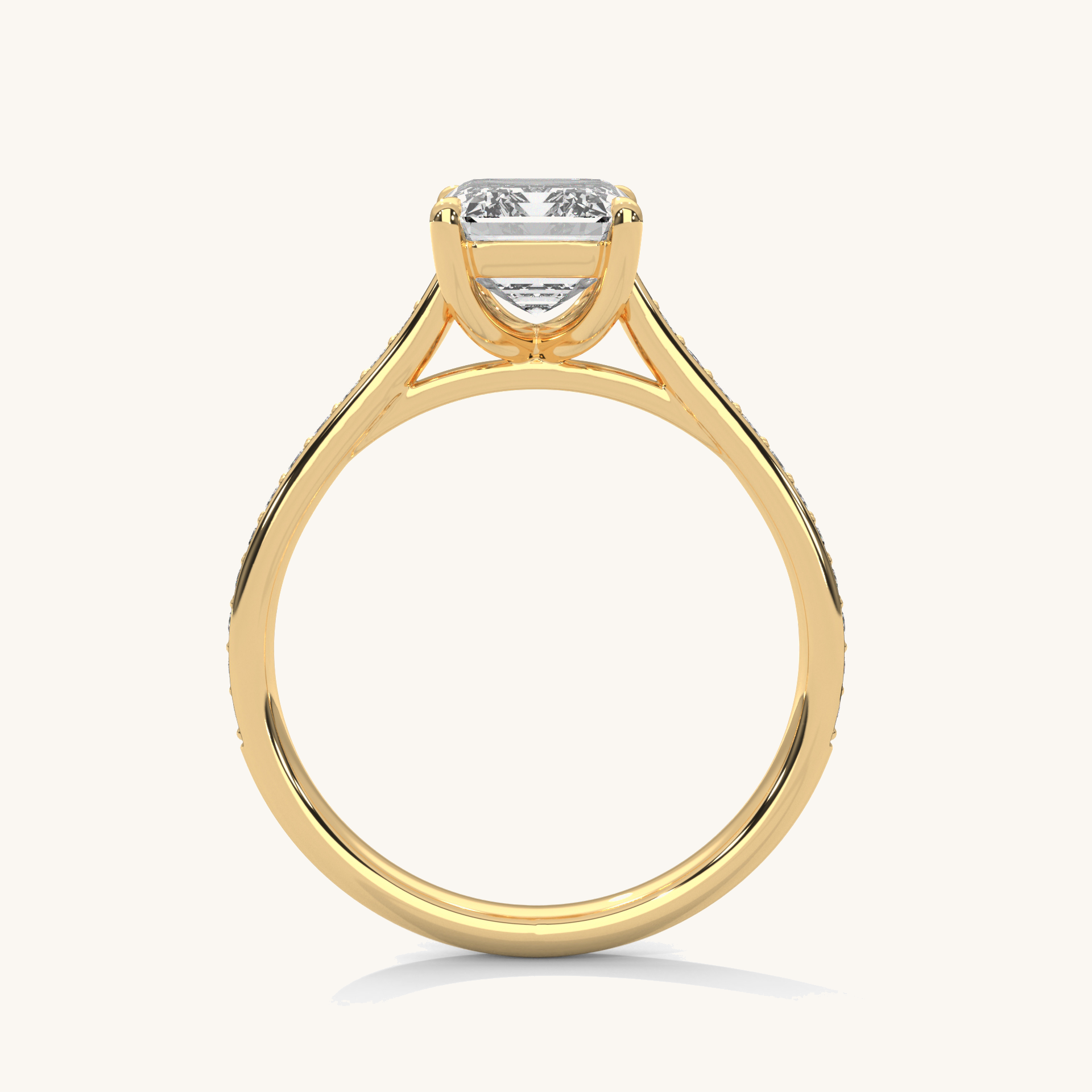 Eternal Emerald - Pure Gold Lab Diamond Solitaire Ring