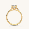 Lukson Emerald Gold Lab Grown Diamond Solitaire Ring