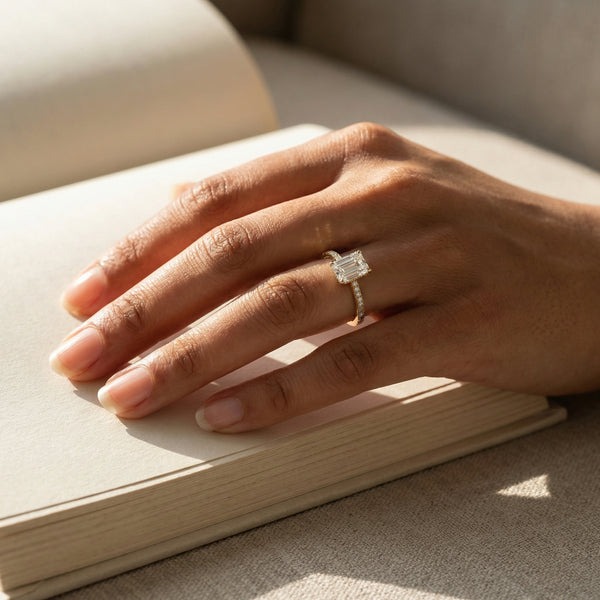 Eternal Emerald - Pure Gold Lab Diamond Solitaire Ring