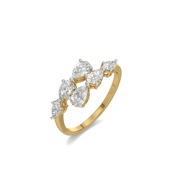 Pear Cross Lab Grown Diamond Ring