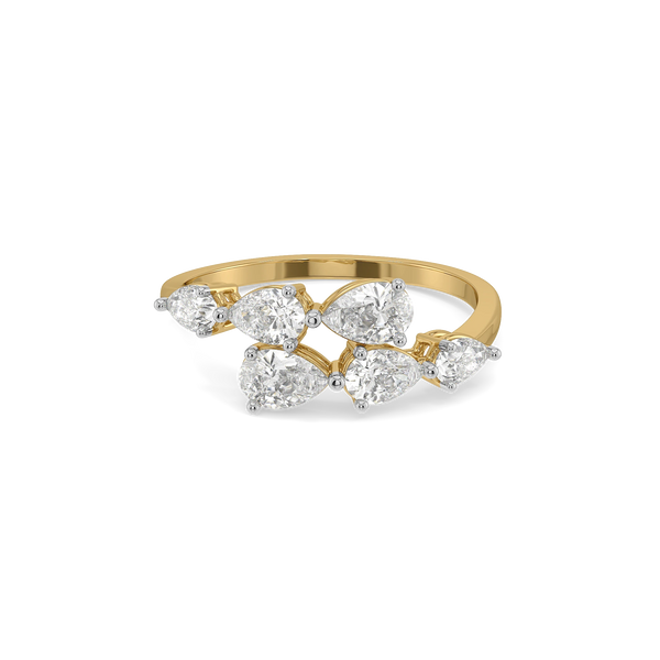 Pear Cross Lab Grown Diamond Ring
