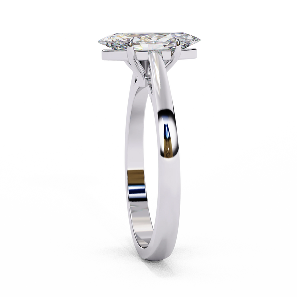 Lukson Frozen Marq Gold Lab Grown Diamond Solitaire Ring for Women