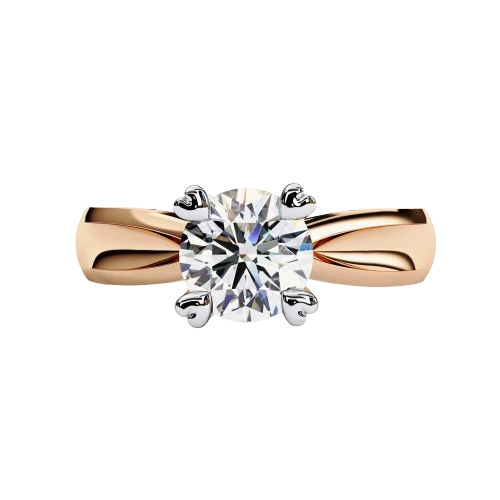 Rosé Knot - Pure Gold Lab Diamond Solitaire Ring