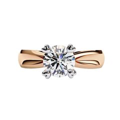 Rosé Knot - Pure Gold Lab Diamond Solitaire Ring
