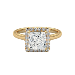 Princess Aura - Pure Gold Lab Diamond Solitaire Ring
