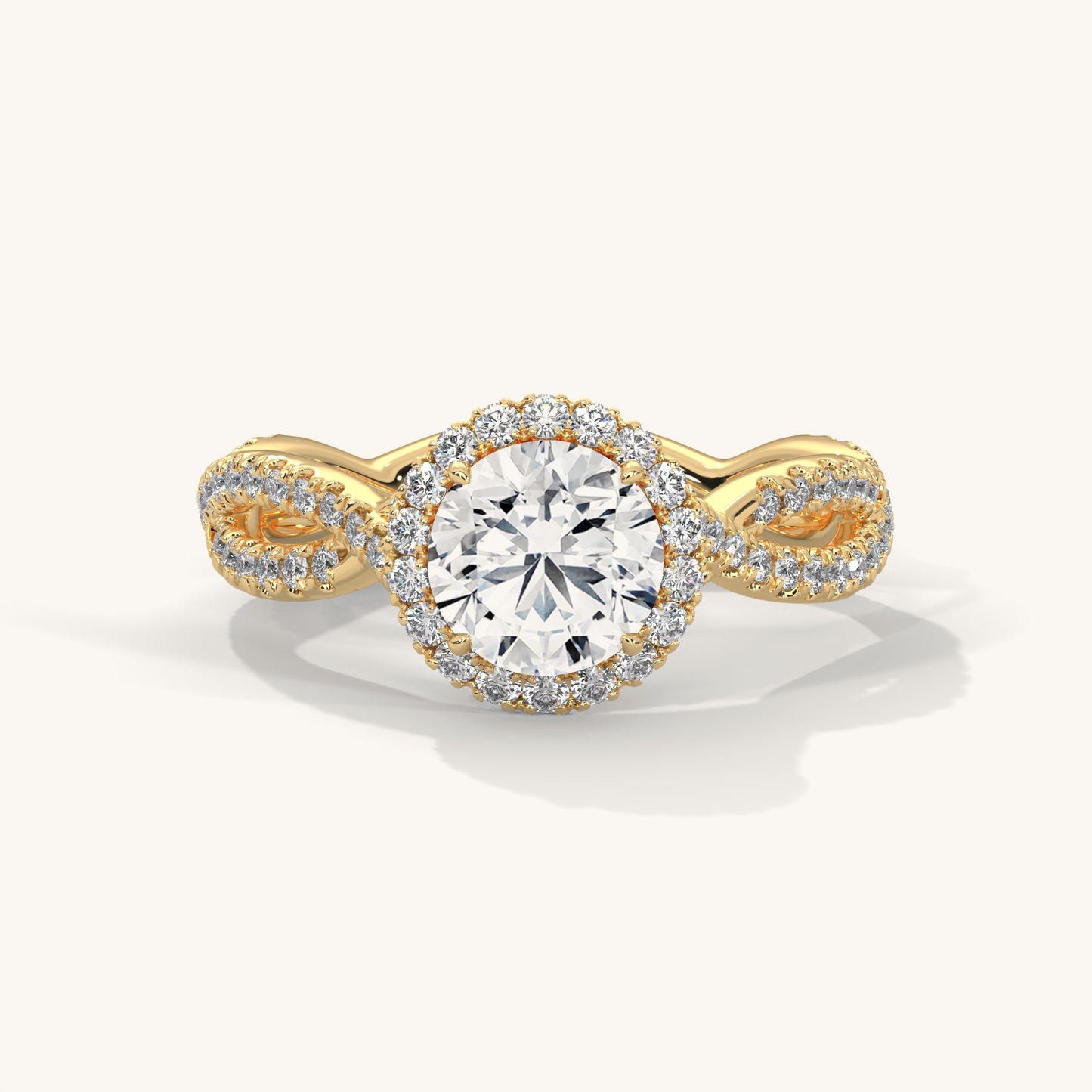 Twist & Shine - Pure Gold Lab Diamond Solitaire Ring