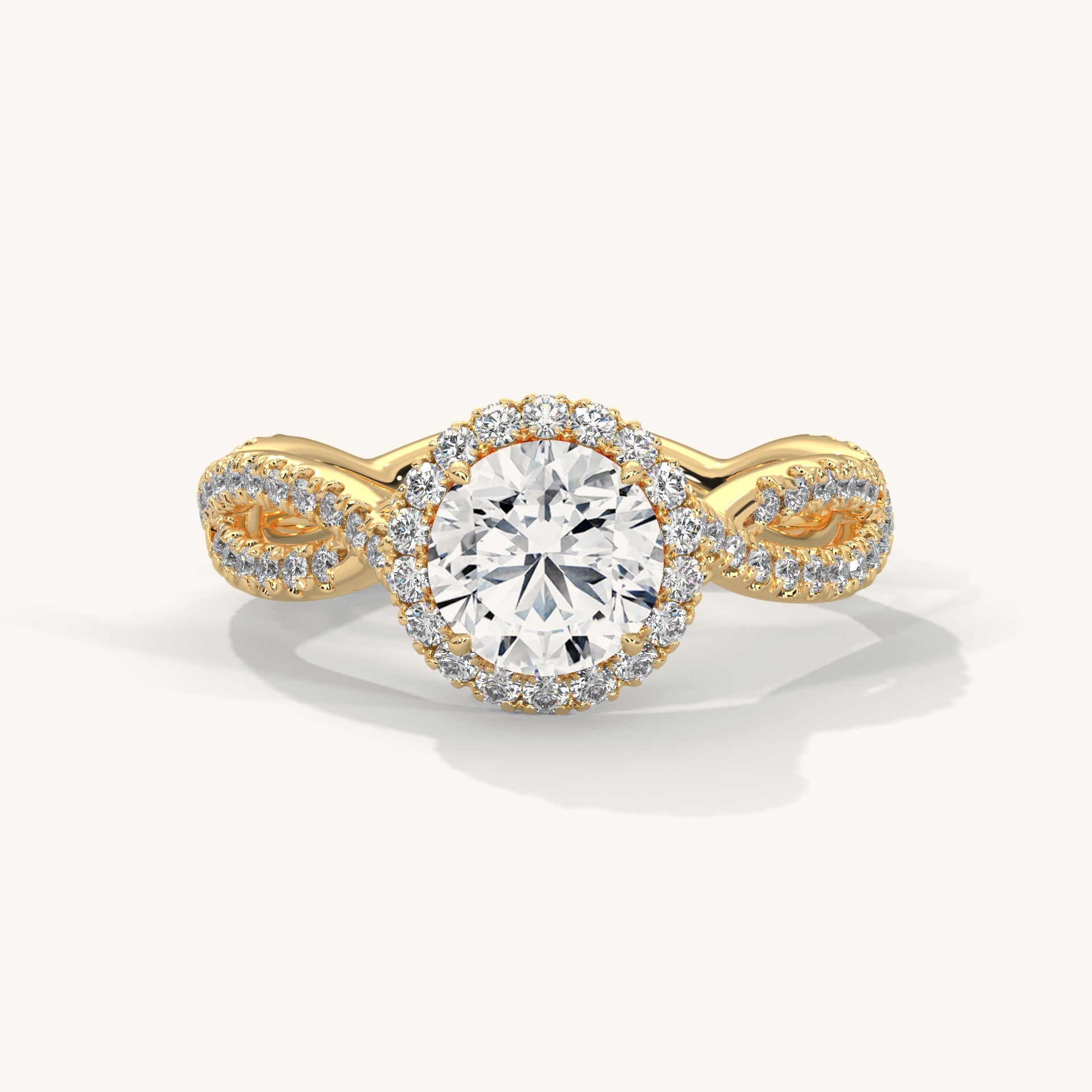 Twist & Shine - Pure Gold Lab Diamond Solitaire Ring