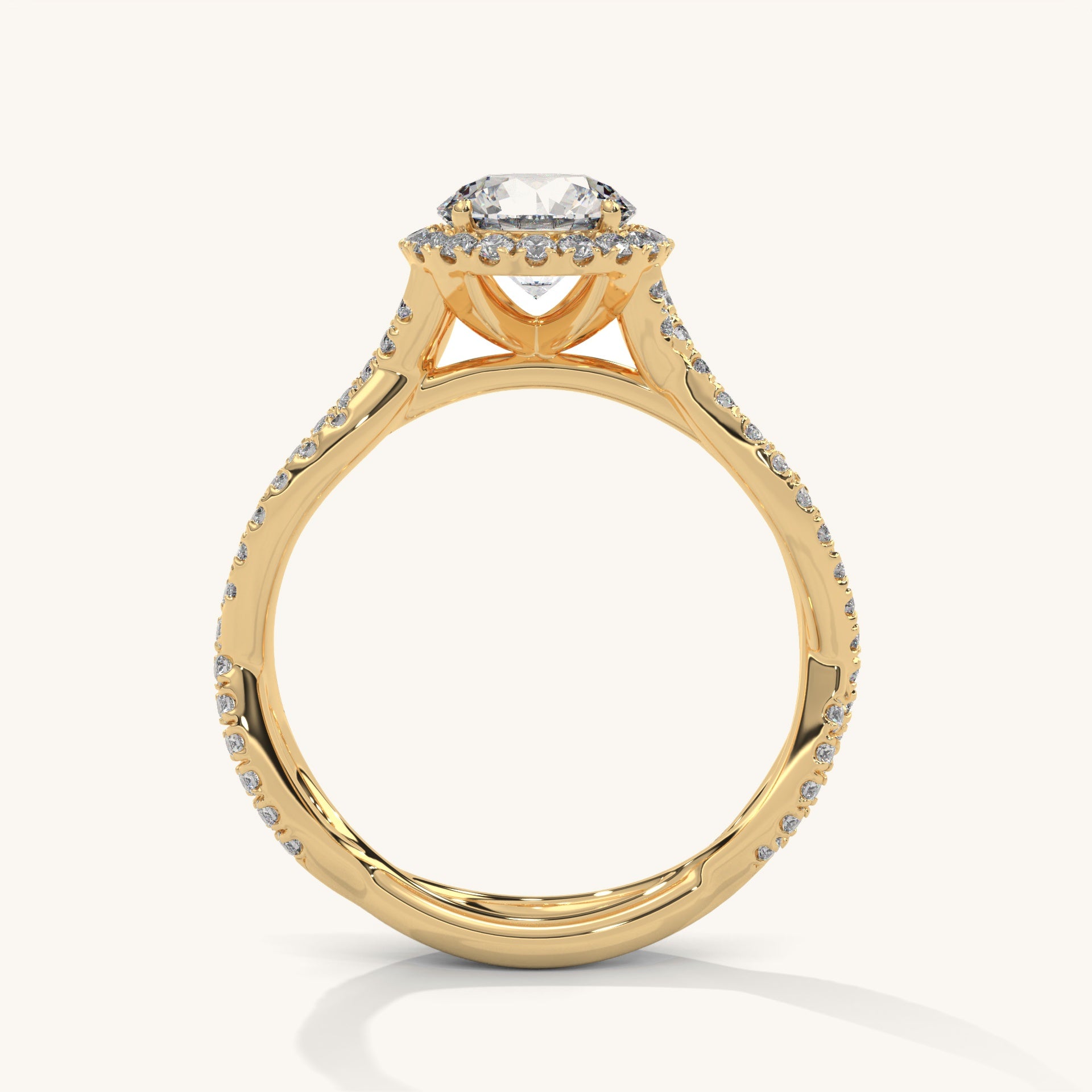 Twist & Shine - Pure Gold Lab Diamond Solitaire Ring