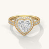 Lukson Blushing Heart Pure Gold Lab Grown Diamond Solitaire Ring