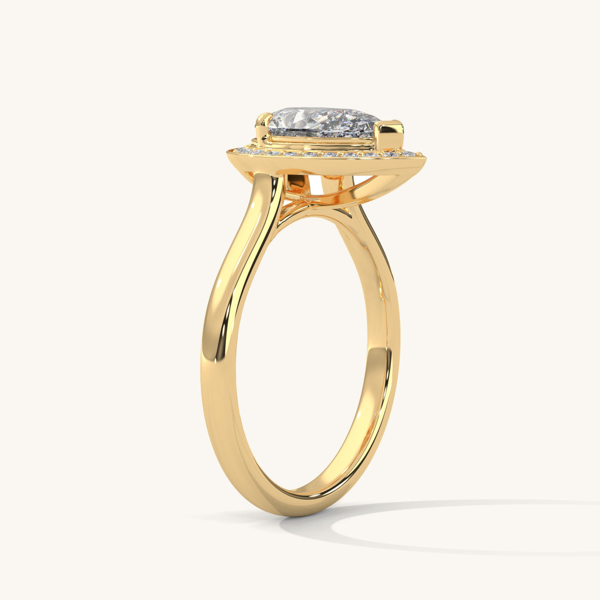 Pearlight - Pure Gold Lab Diamond Solitaire Ring