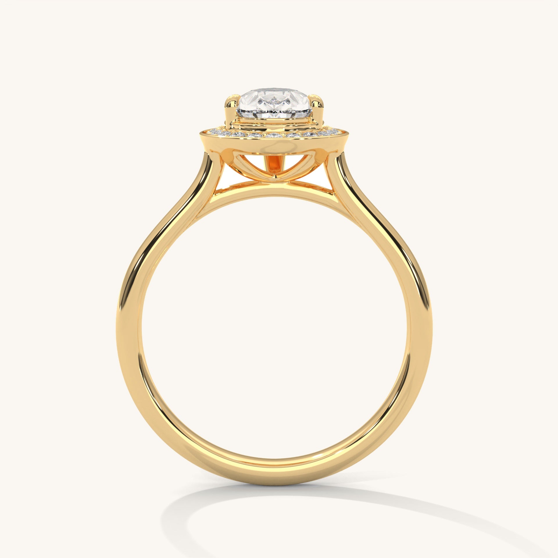 Pearlight - Pure Gold Lab Diamond Solitaire Ring