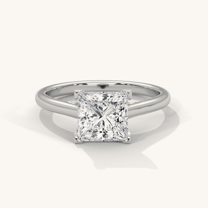 Snow Princess - Pure Gold Lab Diamond Solitaire Ring