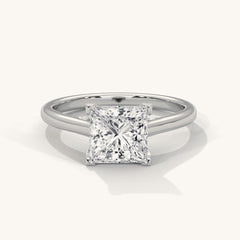 Snow Princess - Pure Gold Lab Diamond Solitaire Ring