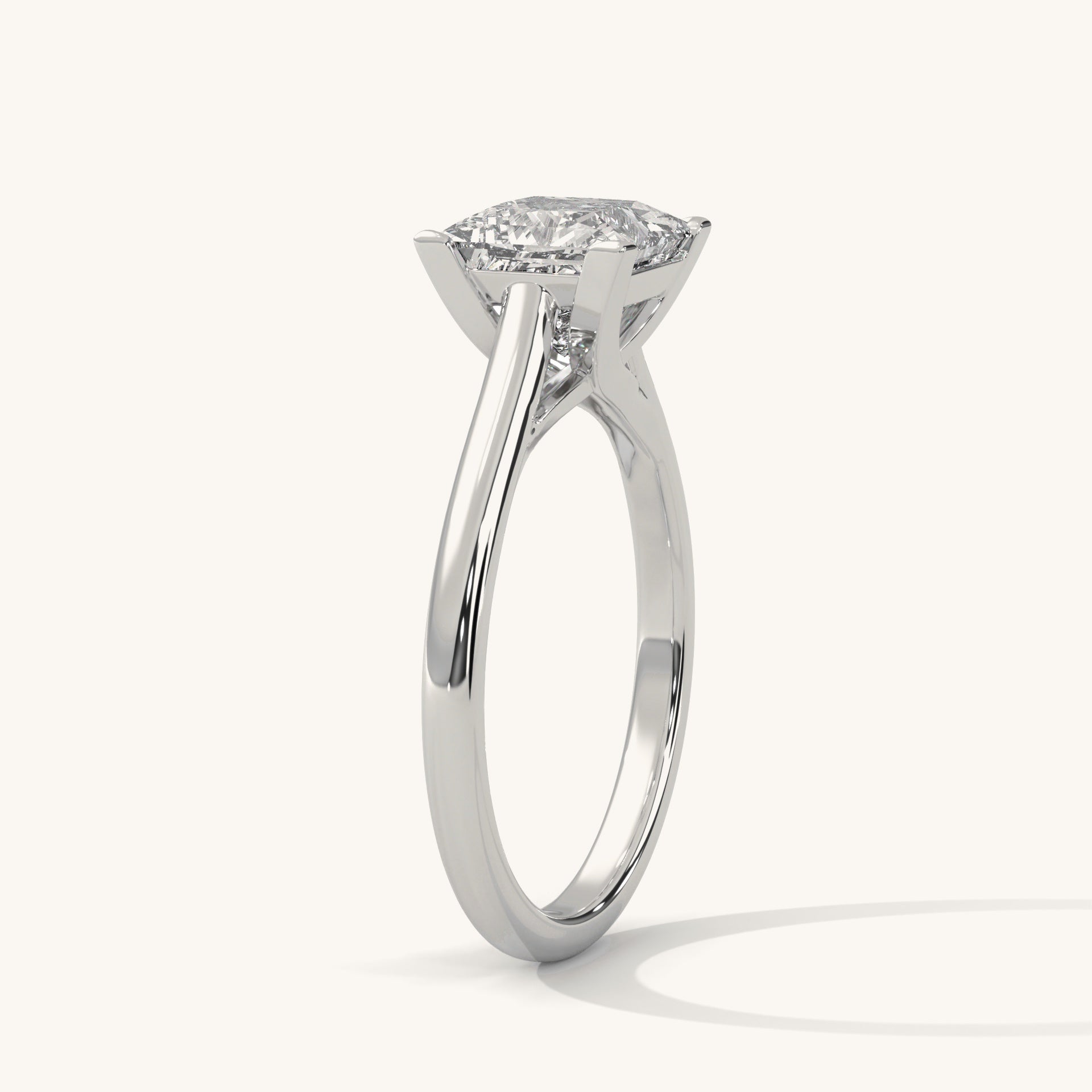Snow Princess - Pure Gold Lab Diamond Solitaire Ring