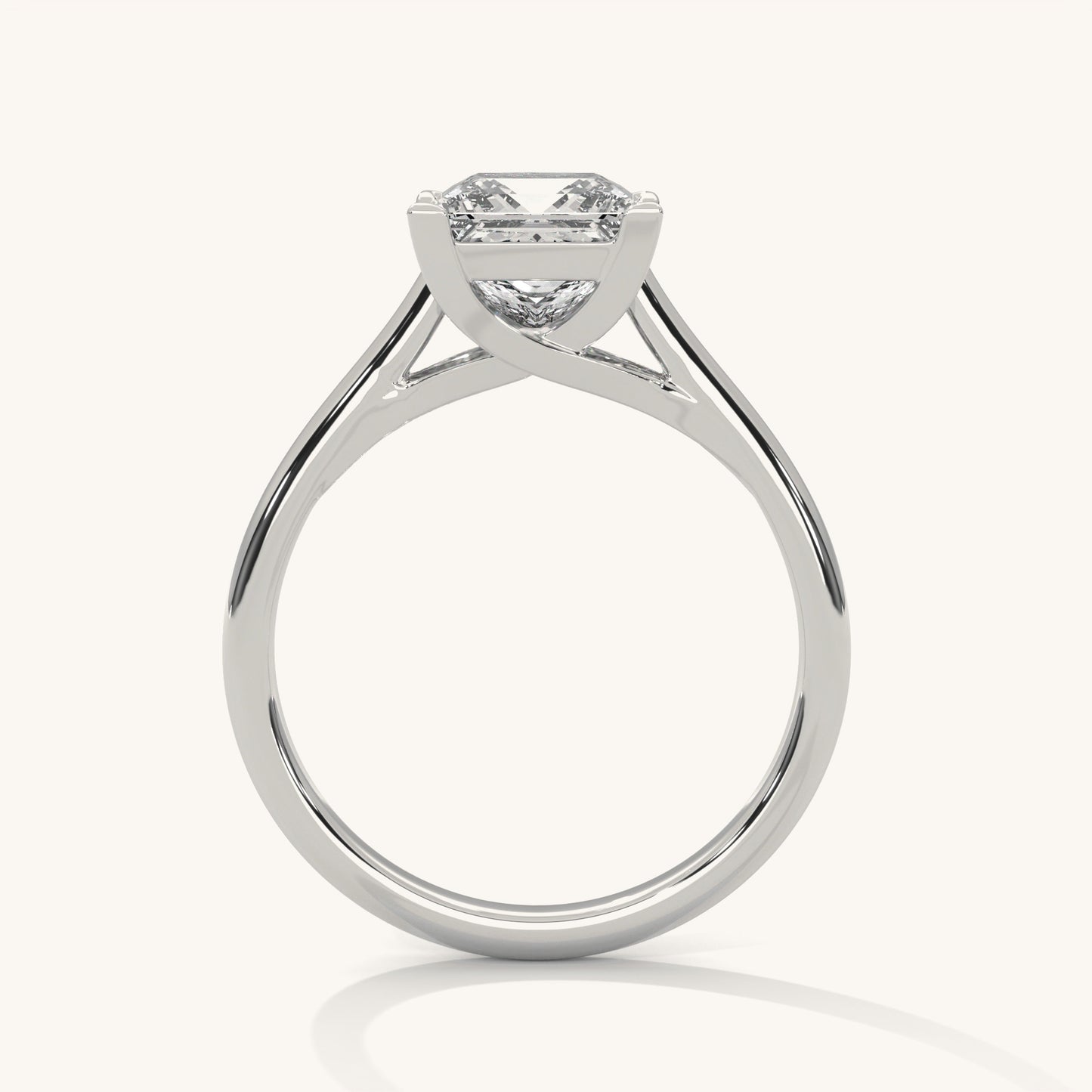 Snow Princess - Pure Gold Lab Diamond Solitaire Ring