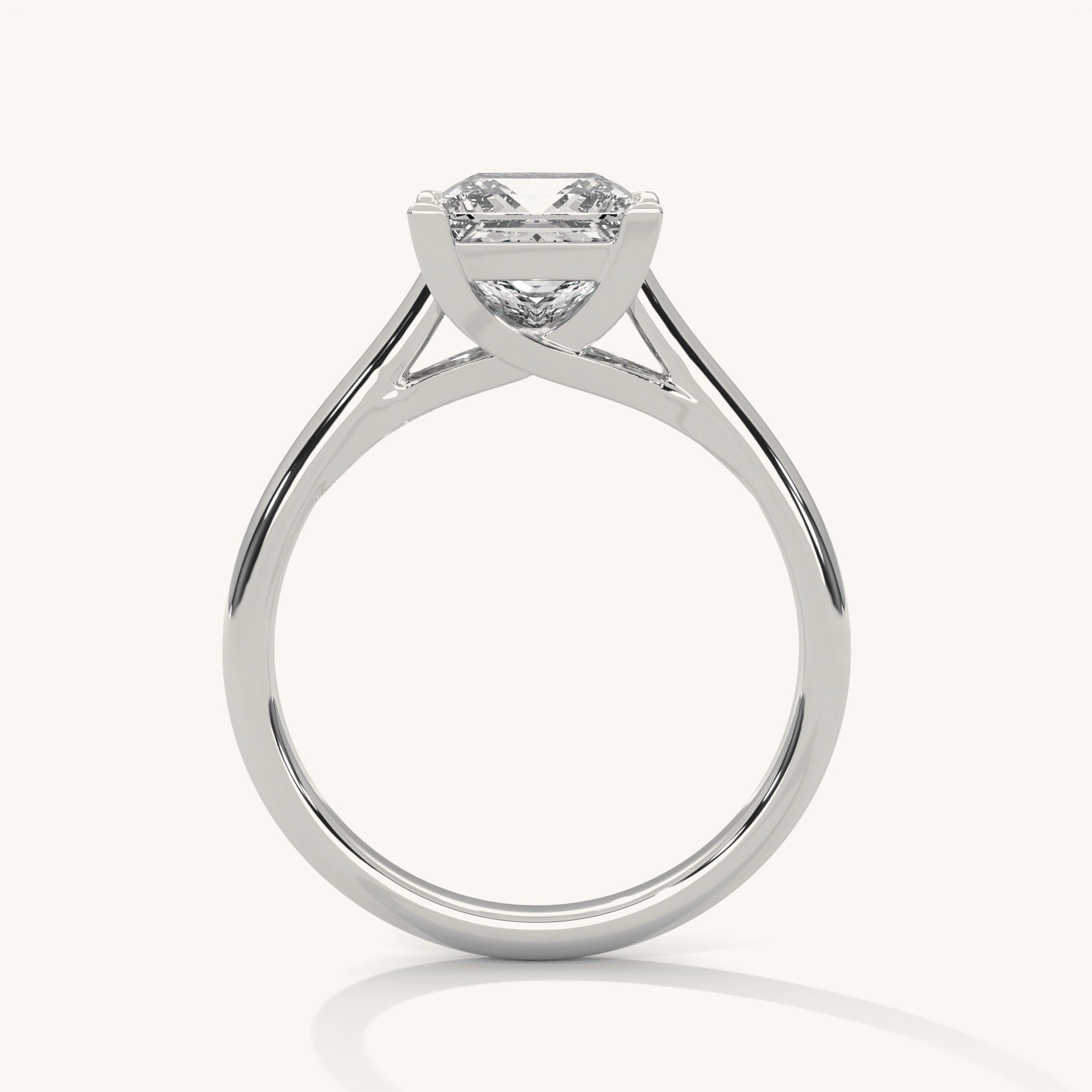 Snow Princess - Pure Gold Lab Diamond Solitaire Ring