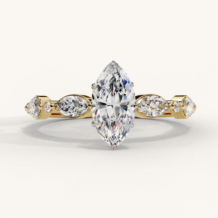 Marq Cascade - Pure Gold Lab Diamond Solitaire Ring