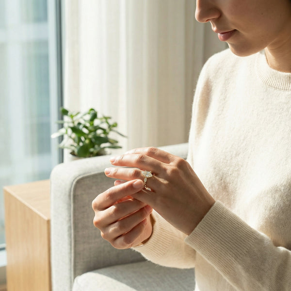 Marq Cascade - Pure Gold Lab Diamond Solitaire Ring