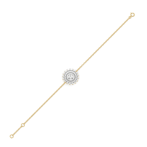 Moonlace Majesty Pure Gold Lab Diamond Bracelet -Top View