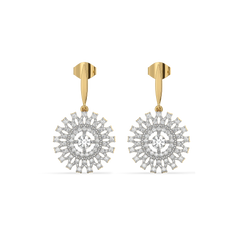 Moonlace Majesty - Pure Gold Lab Diamond Solitaire Earrings