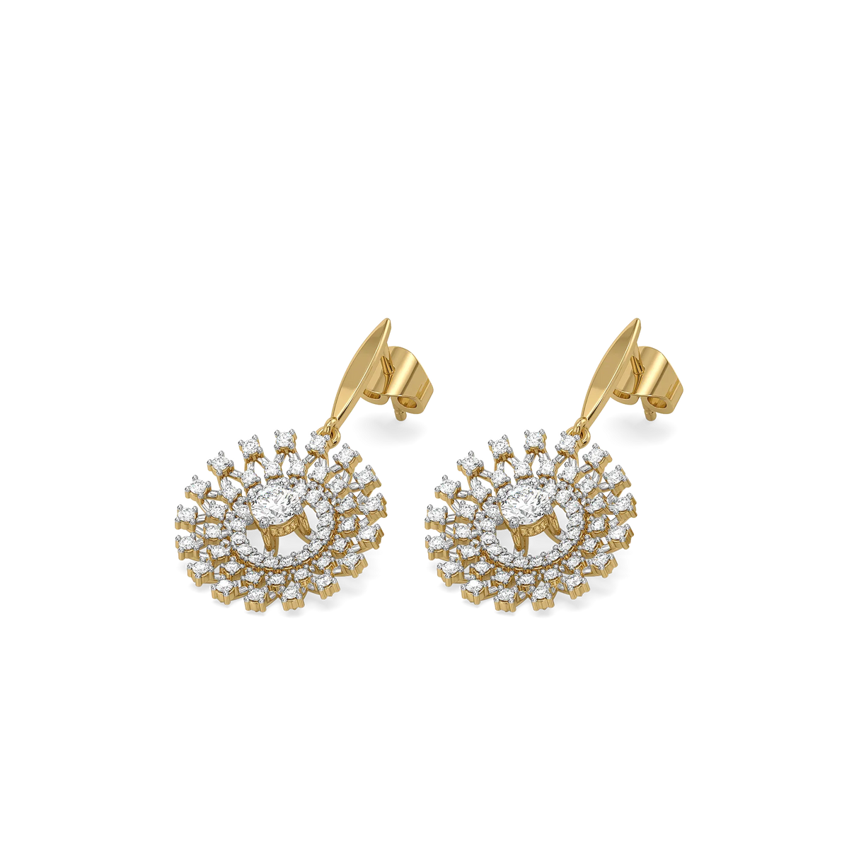 Moonlace Majesty - Pure Gold Lab Diamond Solitaire Earrings