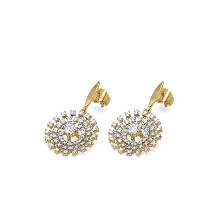 Moonlace Majesty - Pure Gold Lab Diamond Solitaire Earrings