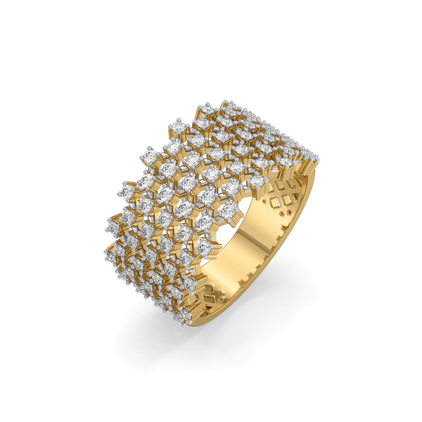 Lukson Moonlace Majesty Pure Gold Lab Grown Diamond Ring