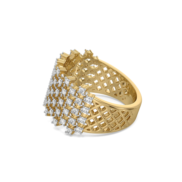 Lukson Moonlace Majesty 14K Gold Lab Grown Diamond Ring in India