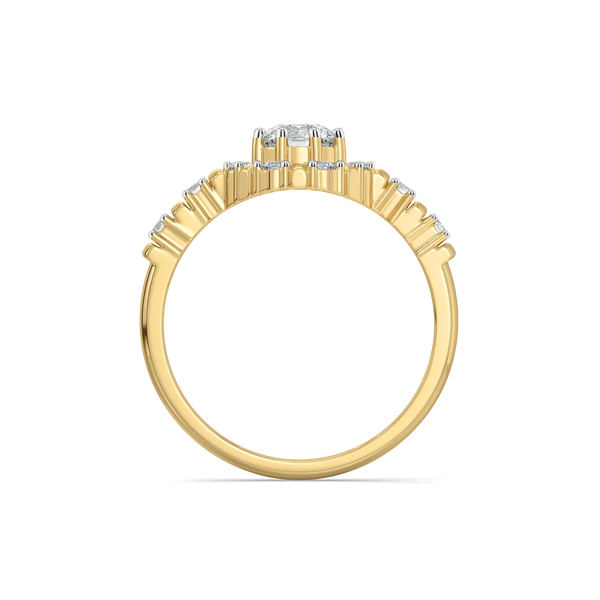 Lukson Solitaire 14K Gold Lab Grown Diamond Ring for Women