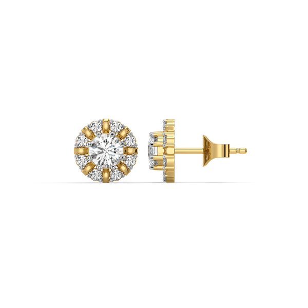 Lukson 14K Gold Lab Grown Diamond Solitaire Earrings