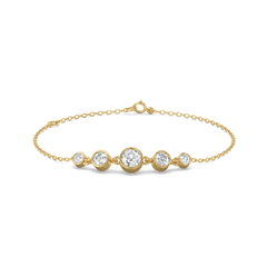 Solitaire Drops - Pure Gold Lab Diamond Bracelet