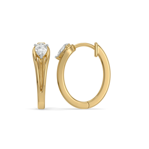 Pear Nest Lab Grown Diamond Hoops