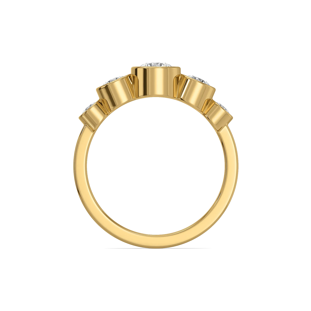 Solitaire Drops - Pure Gold Lab Diamond Ring