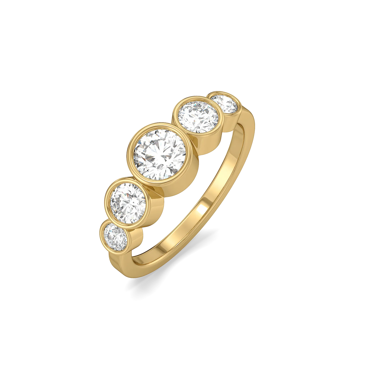 Solitaire Drops - Pure Gold Lab Diamond Ring