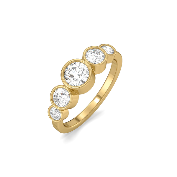 Lukson Solitaire Drops Pure Gold Lab Diamond Ring