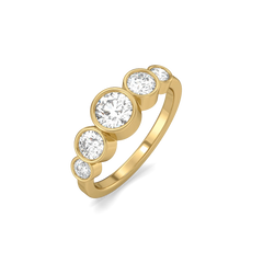 Solitaire Drops - Pure Gold Lab Diamond Ring