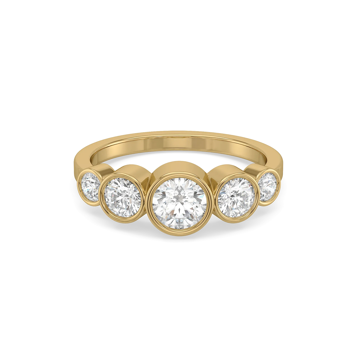 Solitaire Drops - Pure Gold Lab Diamond Ring