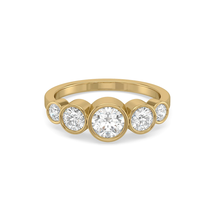 Solitaire Drops - Pure Gold Lab Diamond Ring