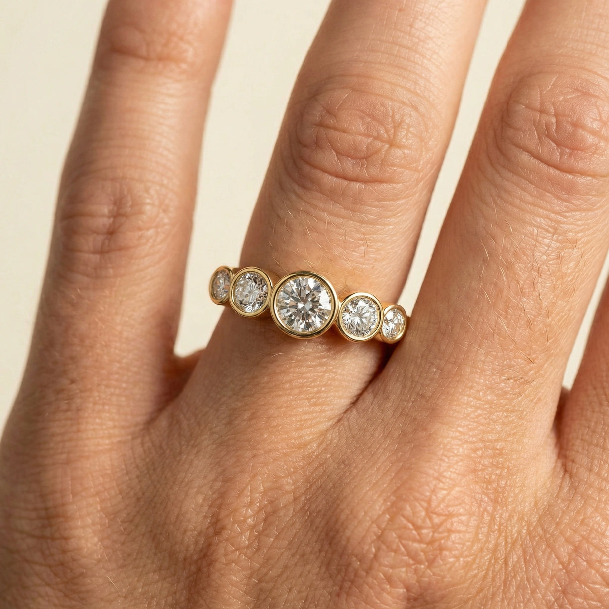 Lukson Solitaire Drops Pure Gold Lab Diamond Ring in India