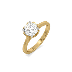 Love Script Solitaire - Pure Gold Lab Diamond Ring