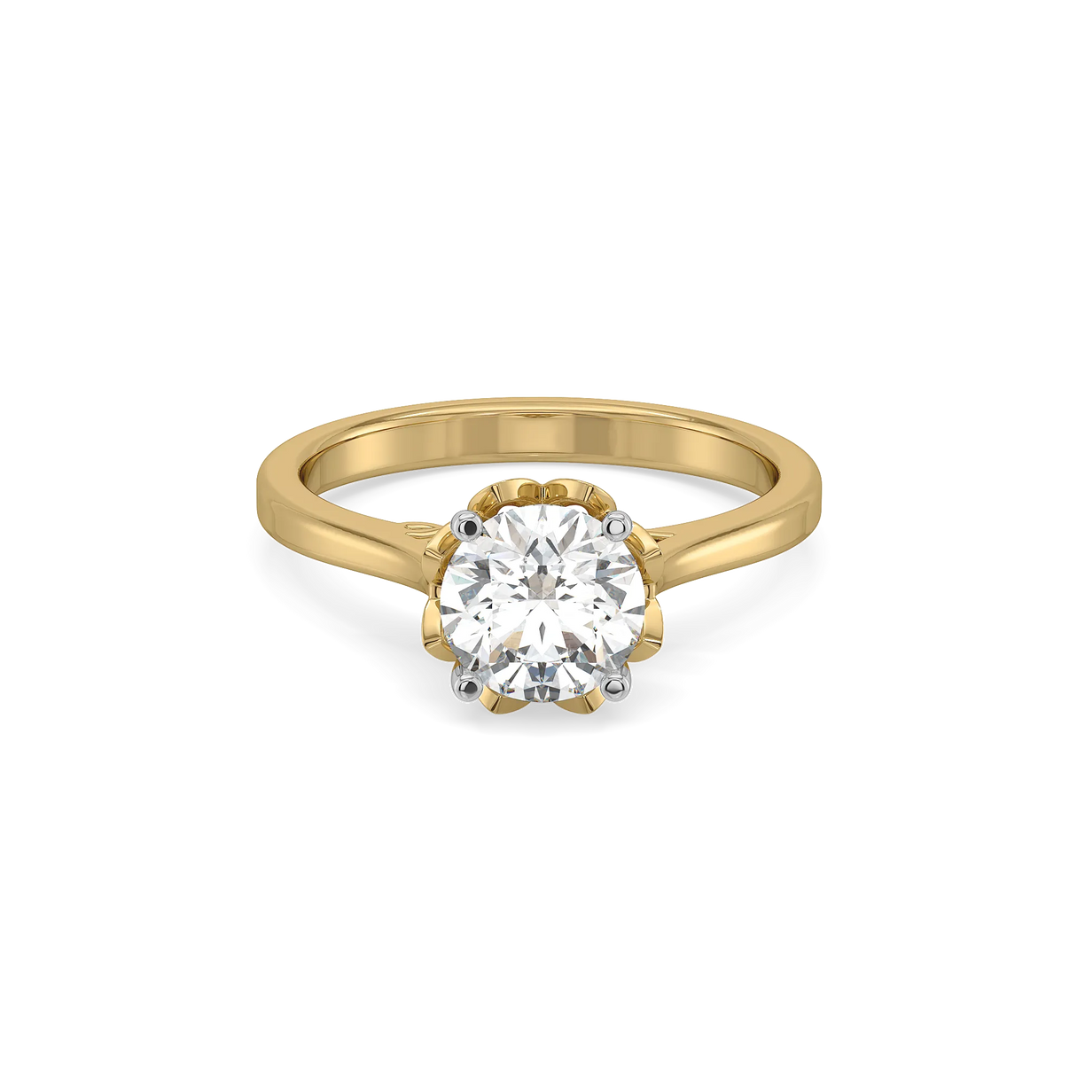 Love Script Solitaire - Pure Gold Lab Diamond Ring