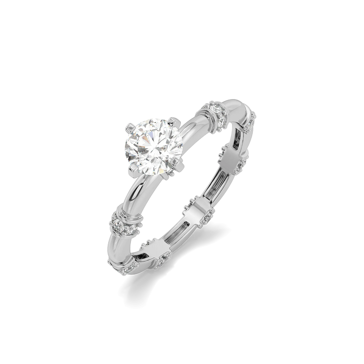 Open Spark Solitaire - Pure Gold Lab Diamond Ring