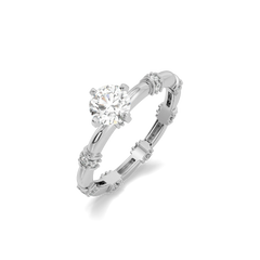 Open Spark Solitaire - Pure Gold Lab Diamond Ring