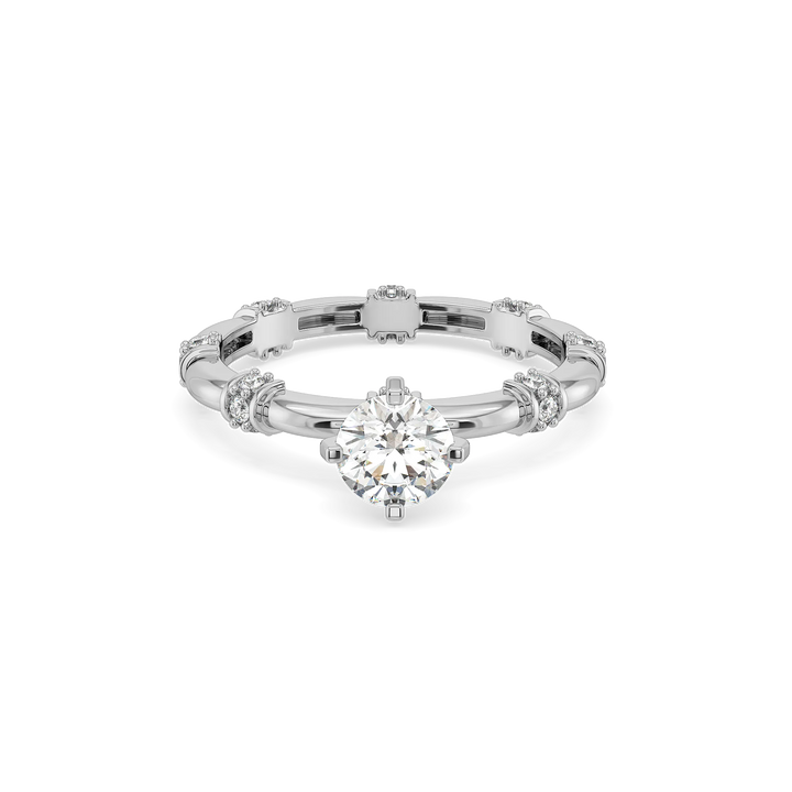 Open Spark Solitaire - Pure Gold Lab Diamond Ring