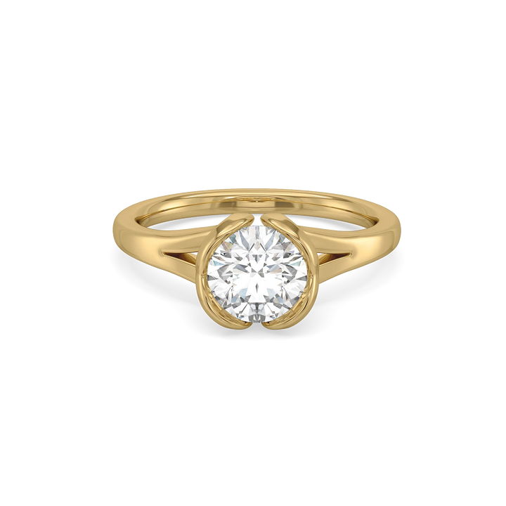Solitaire Heart - Pure Gold Lab Diamond Ring