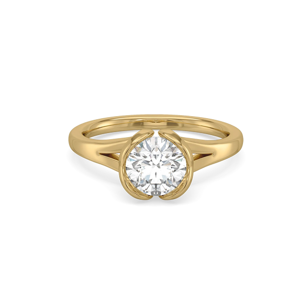 Lukson Solitaire Heart 14K Gold Lab Grown Diamond Ring in India
