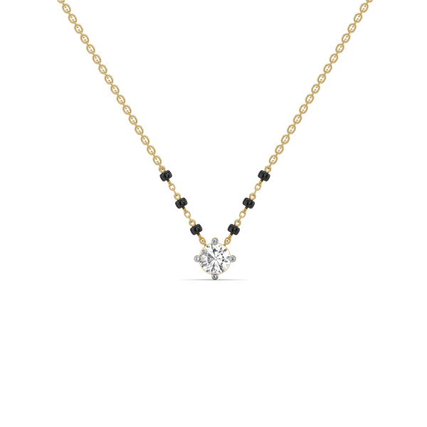 Lukson One Promise - Pure Gold Lab Grown Diamond Mangalsutra Necklace
