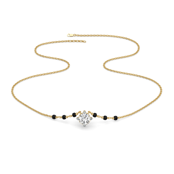 One Promise - Pure Gold Lab Grown Diamond Mangalsutra Necklace for Women - Lukson 