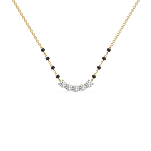 Arc of Love - Pure Gold Lab Diamond Mangalsutra Necklace