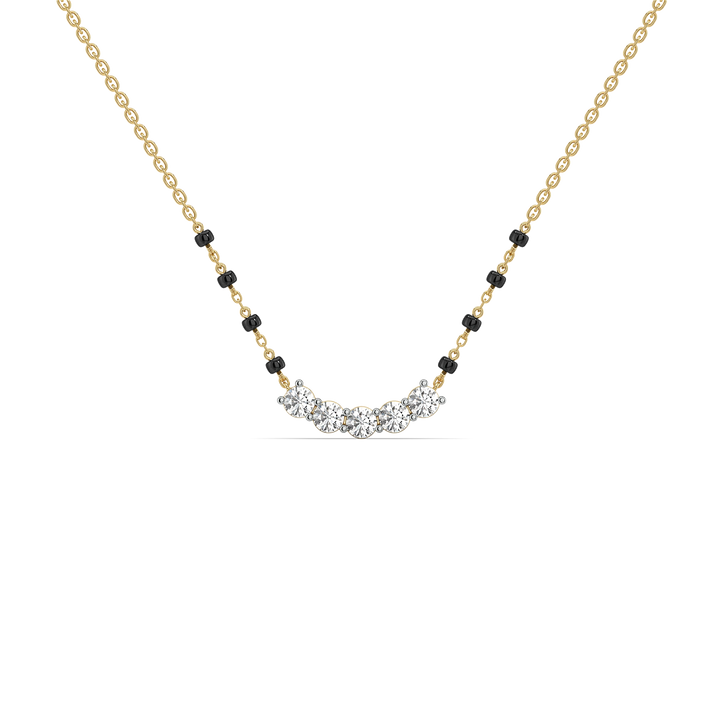 Arc of Love - Pure Gold Lab Diamond Mangalsutra Necklace